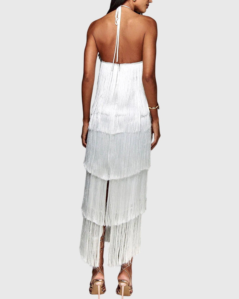 Fringed Fashionable Mini Dress