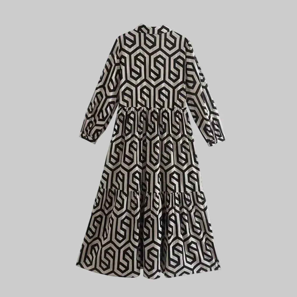 Ladies Graphic Print Maxi Dress