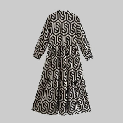 Ladies Graphic Print Maxi Dress