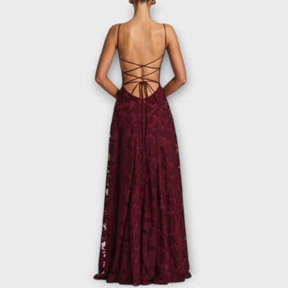 Elegant Lace Long Evening Dress
