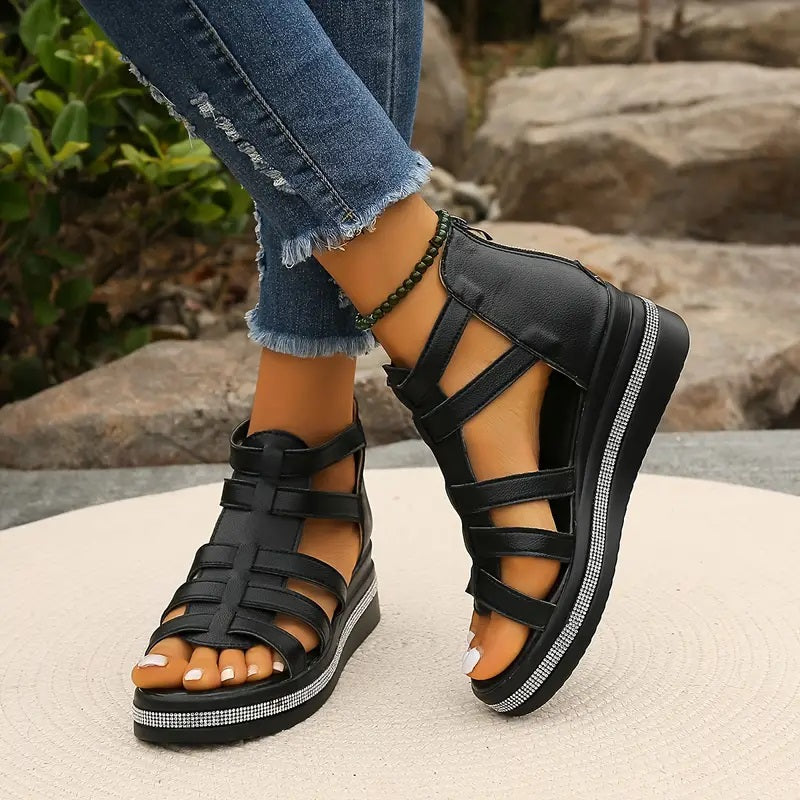 Sparkly Women's Comfortable Summer Sandals - Olytrend