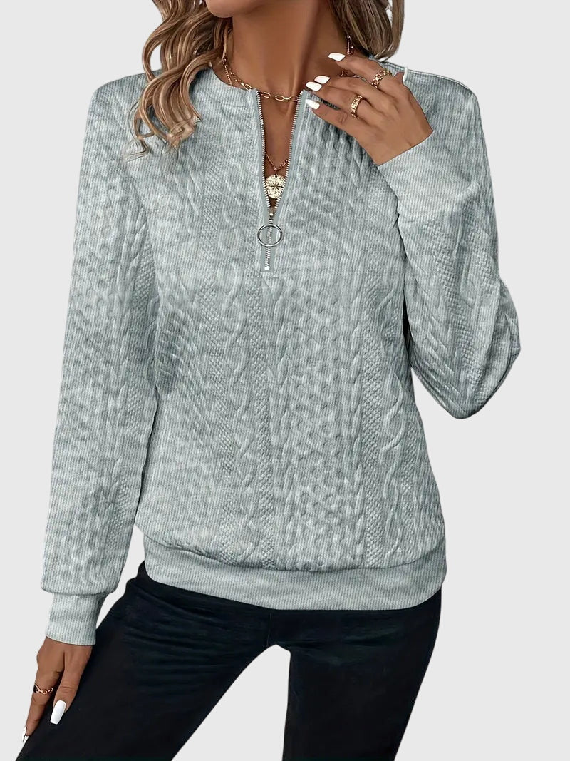 Warm Zip Up Knitted Sweater