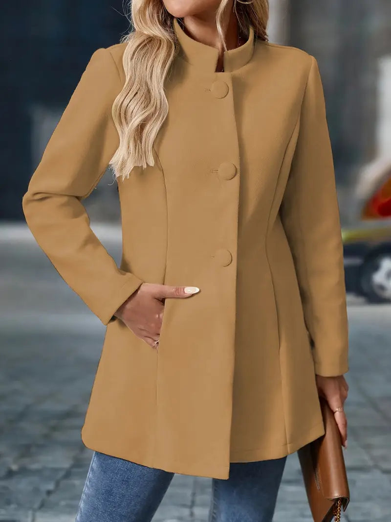 Ladies Warm Winter Parka with Fall Pattern