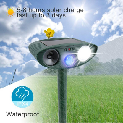 Outdoor Solar Powered Animal Repellent Device