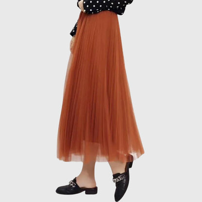 Flowy Net Evening Skirt