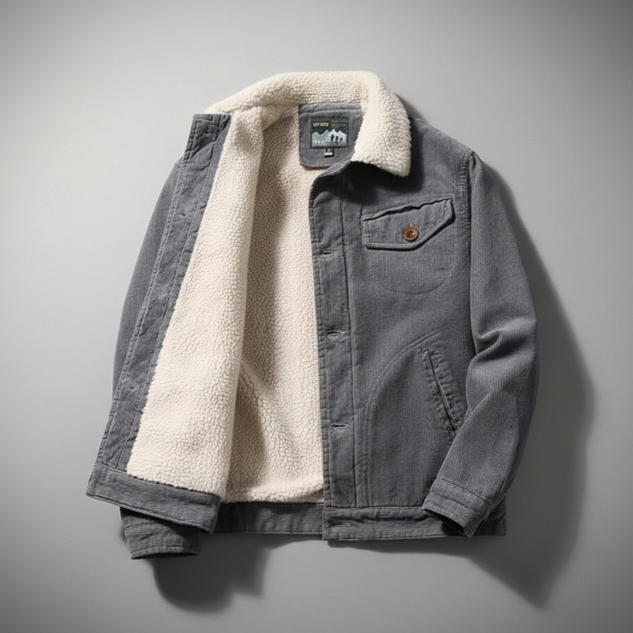 Warm Fleece Lined Corduroy Jacket
