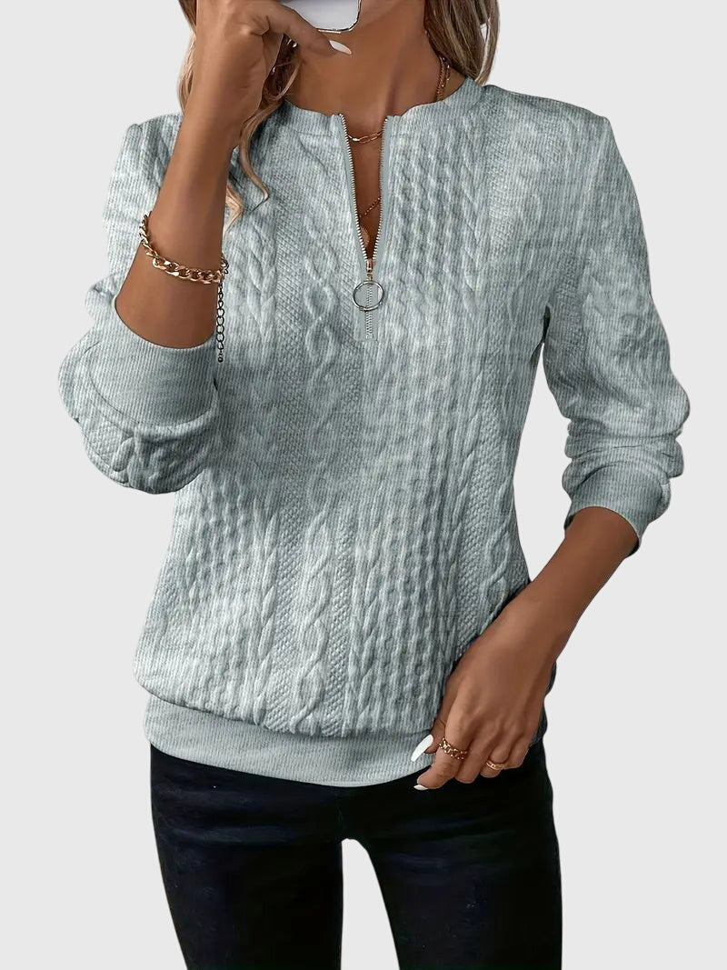 Warm Zip Up Knitted Sweater