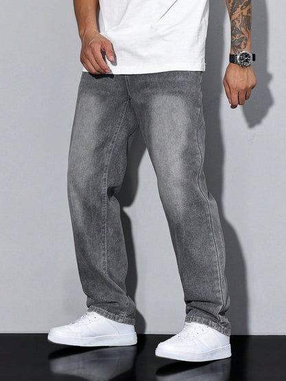 Relaxed Fit Men's Straight Leg Jeans