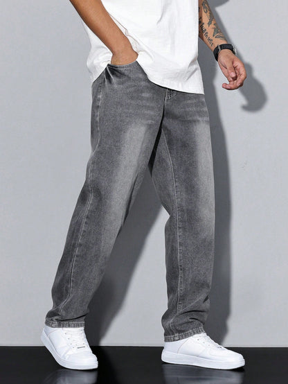 Relaxed Fit Men's Straight Leg Jeans