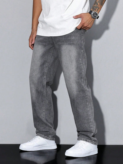 Relaxed Fit Men's Straight Leg Jeans