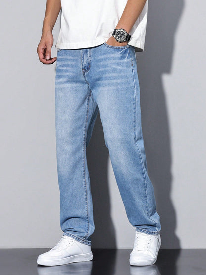 Relaxed Fit Men's Straight Leg Jeans