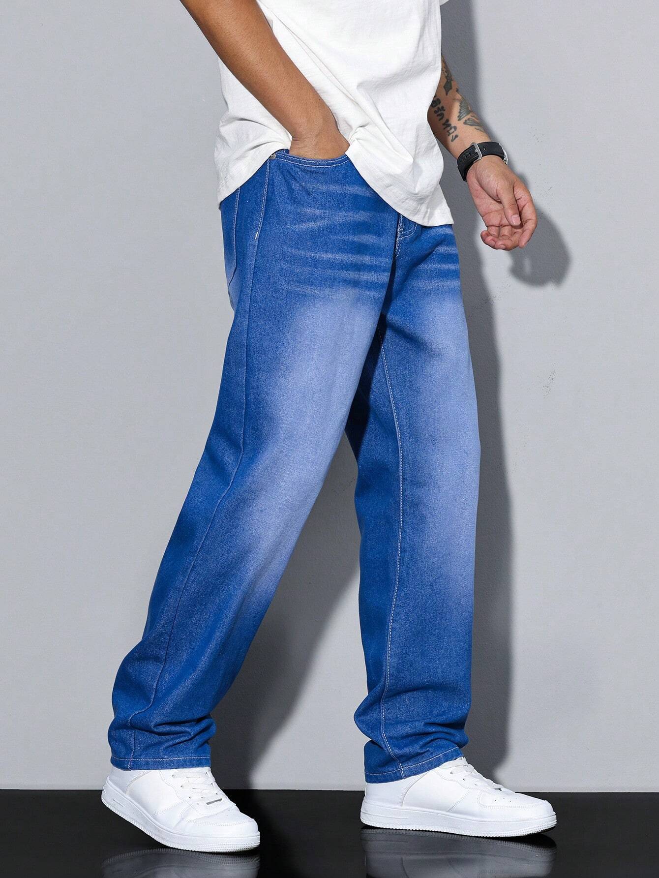 Relaxed Fit Men's Straight Leg Jeans