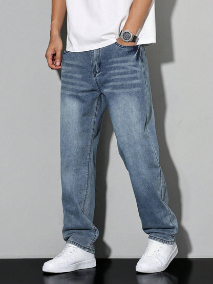 Relaxed Fit Men's Straight Leg Jeans