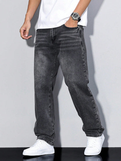 Relaxed Fit Men's Straight Leg Jeans