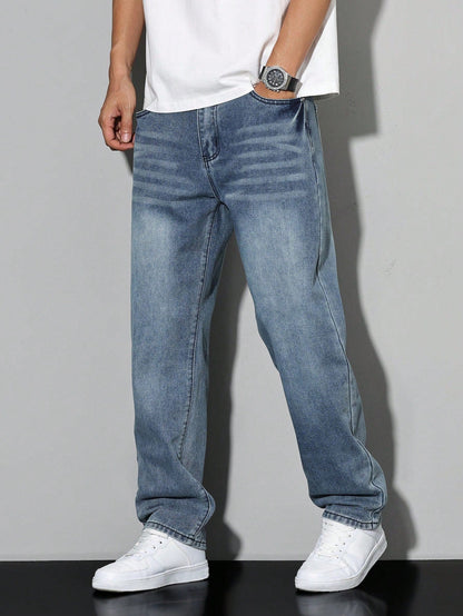 Relaxed Fit Men's Straight Leg Jeans