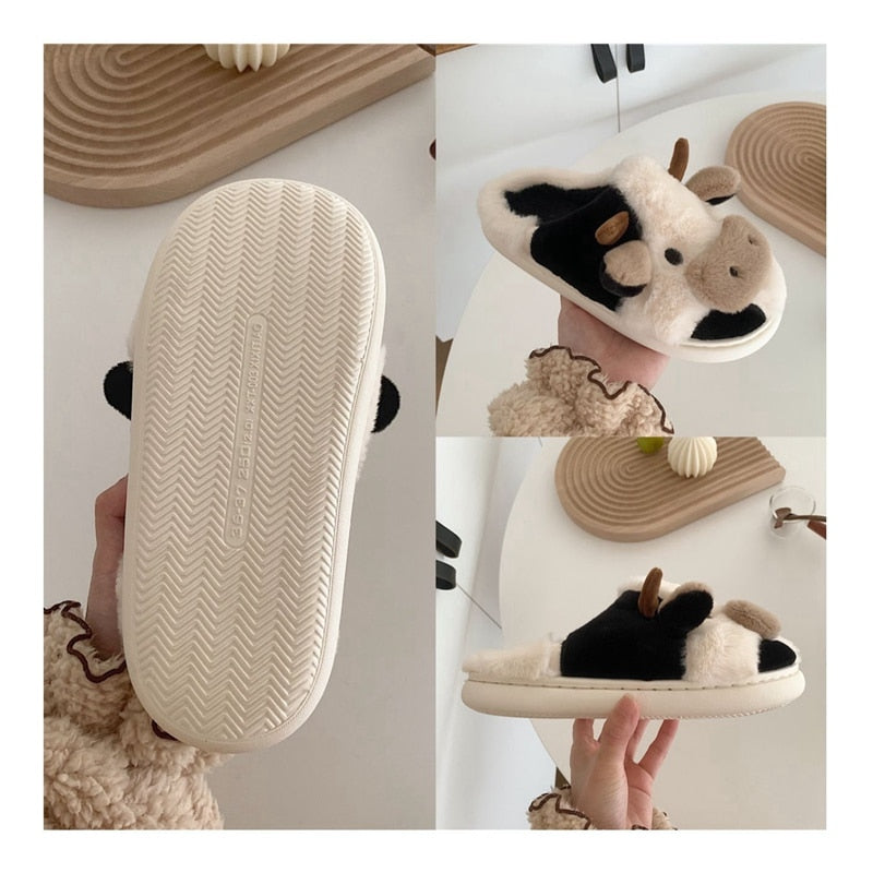 Cozy Women's Holiday Fuzzy Slippers