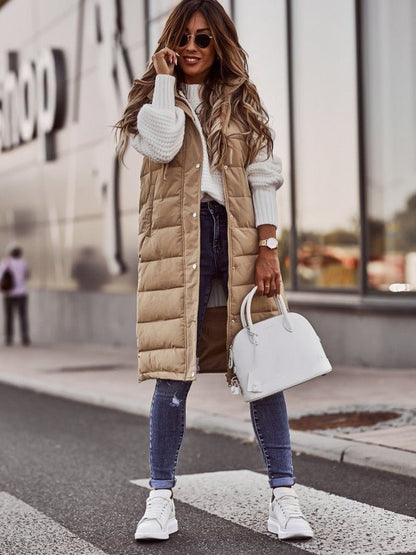 Short Sleeveless Women's Zipper Jacket