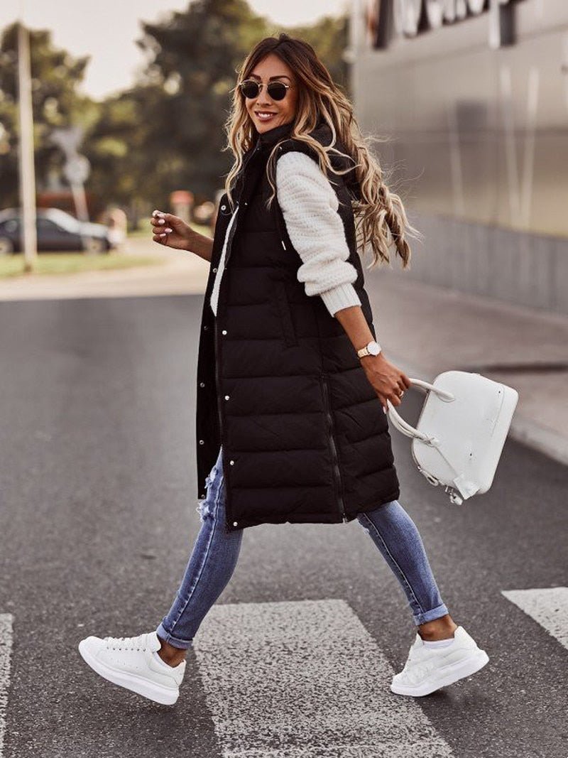 Short Sleeveless Women's Zipper Jacket - Nocini