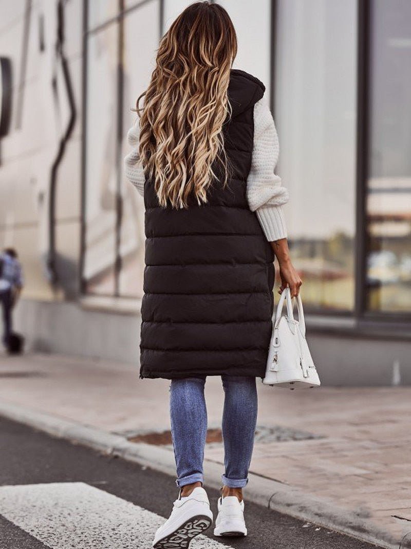 Short Sleeveless Women's Zipper Jacket