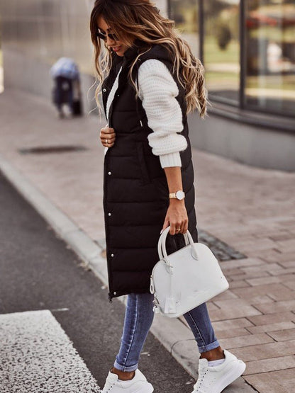 Short Sleeveless Women's Zipper Jacket