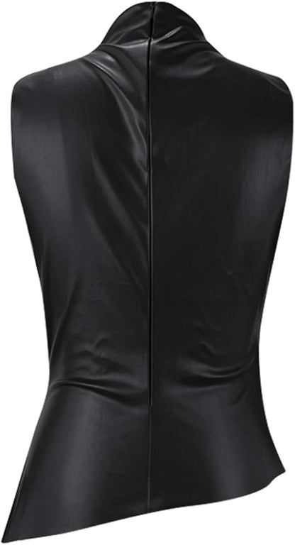 Chic Female Tank Top with Gathered Sides