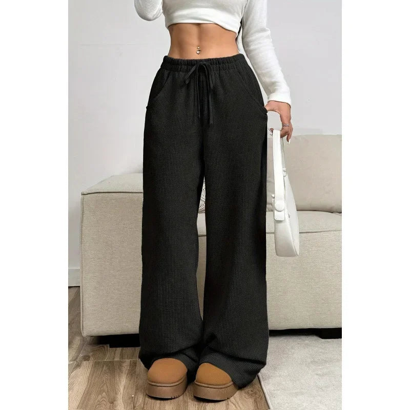 Comfy High Waisted Wide Leg Corduroy Pants