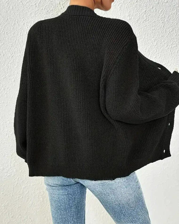 Soft V-Neck Women's Button Cardigan Sweater