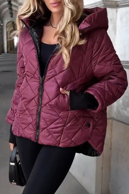 Ladies' Padded Parka with High Collar