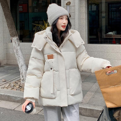 Warm Women's Down Filled Parka Coat with Hood