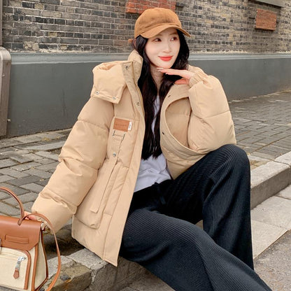 Warm Women's Down Filled Parka Coat with Hood - Nocini