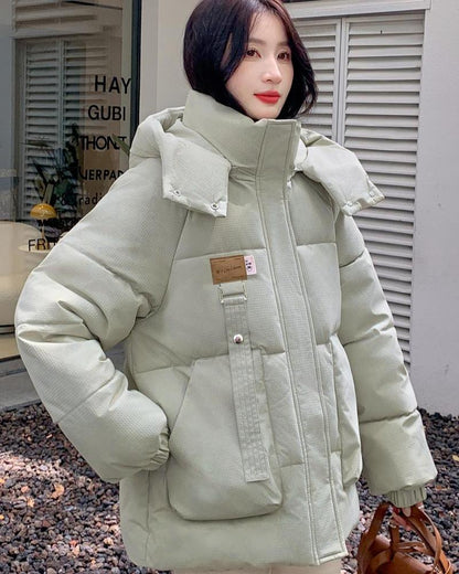 Warm Women's Down Filled Parka Coat with Hood