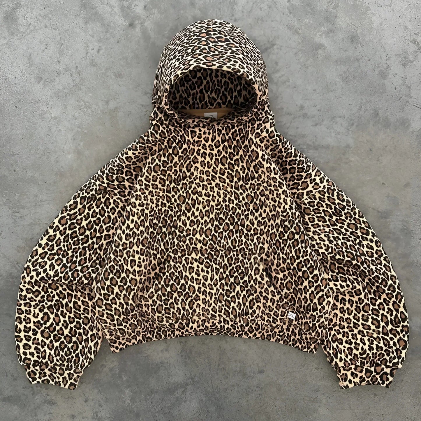 Ladies' Fleece Leopard Hooded Sweatshirt