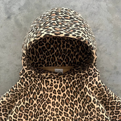 Ladies' Fleece Leopard Hooded Sweatshirt