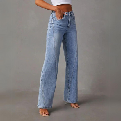 Classic High Waisted Straight Leg Women's Pants