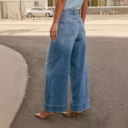 Comfortable High Waist Wide Leg Women's Pants