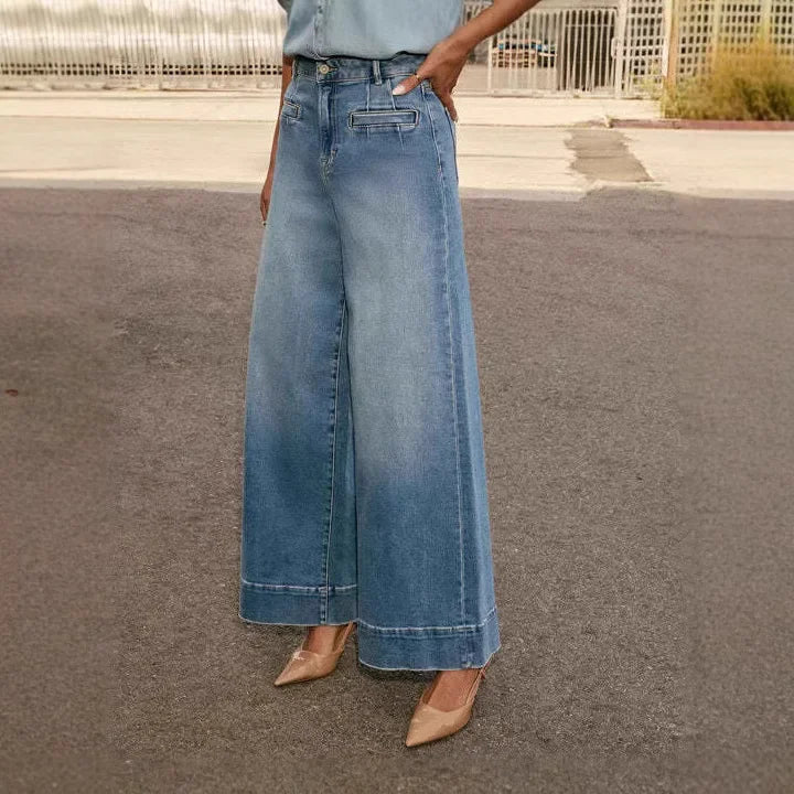 Comfortable High Waist Wide Leg Women's Pants