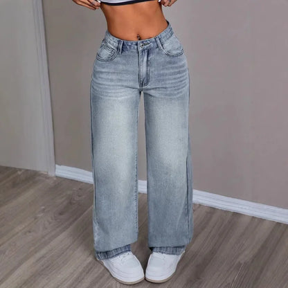Comfortable Loose Fit Women's Trousers with Button Front
