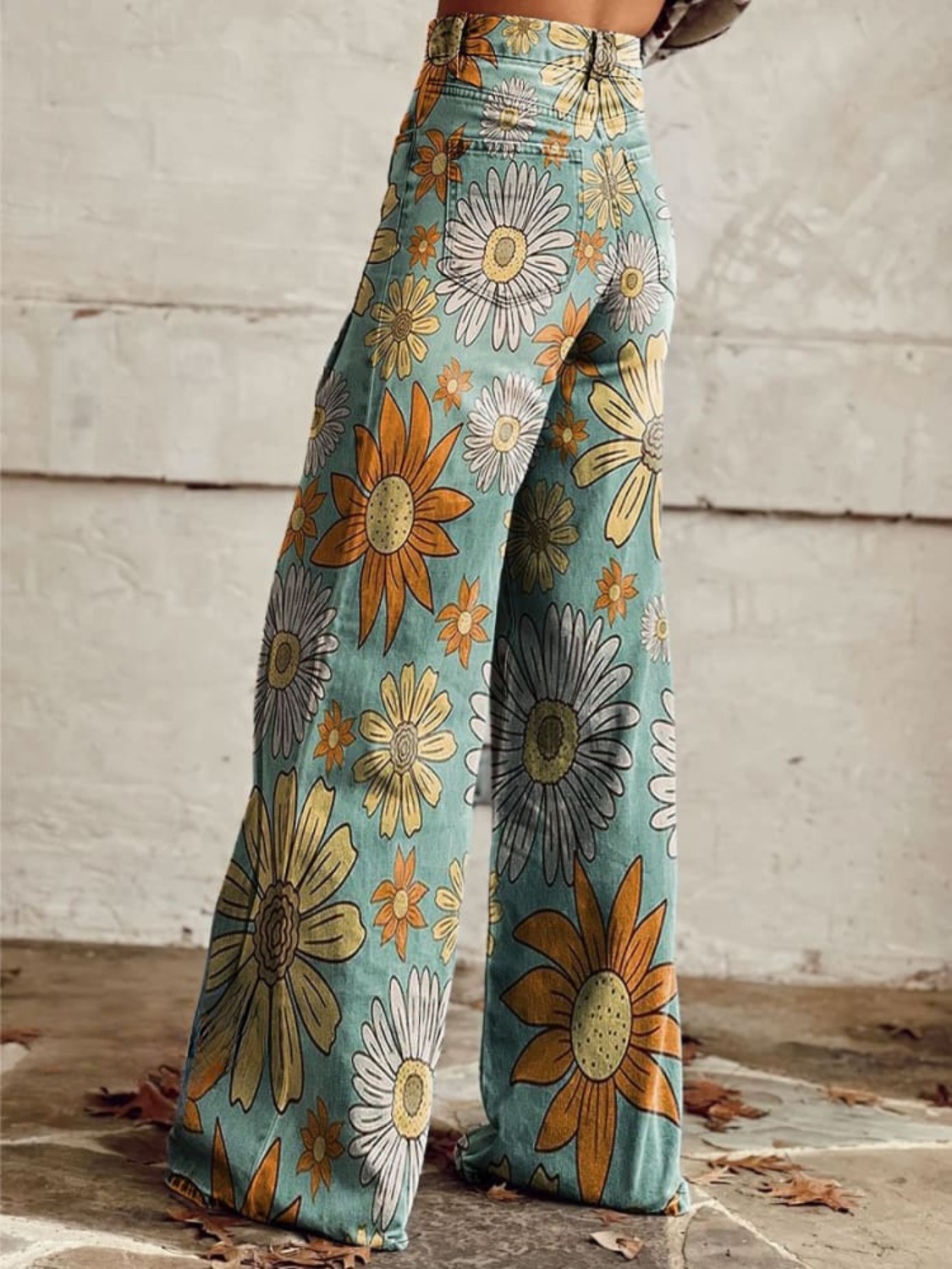 Ladies' Loose Fit Floral Print Trousers