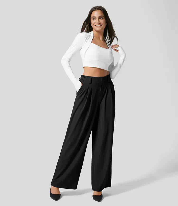 Loose Fit Women's Pleated Pants - Nocini