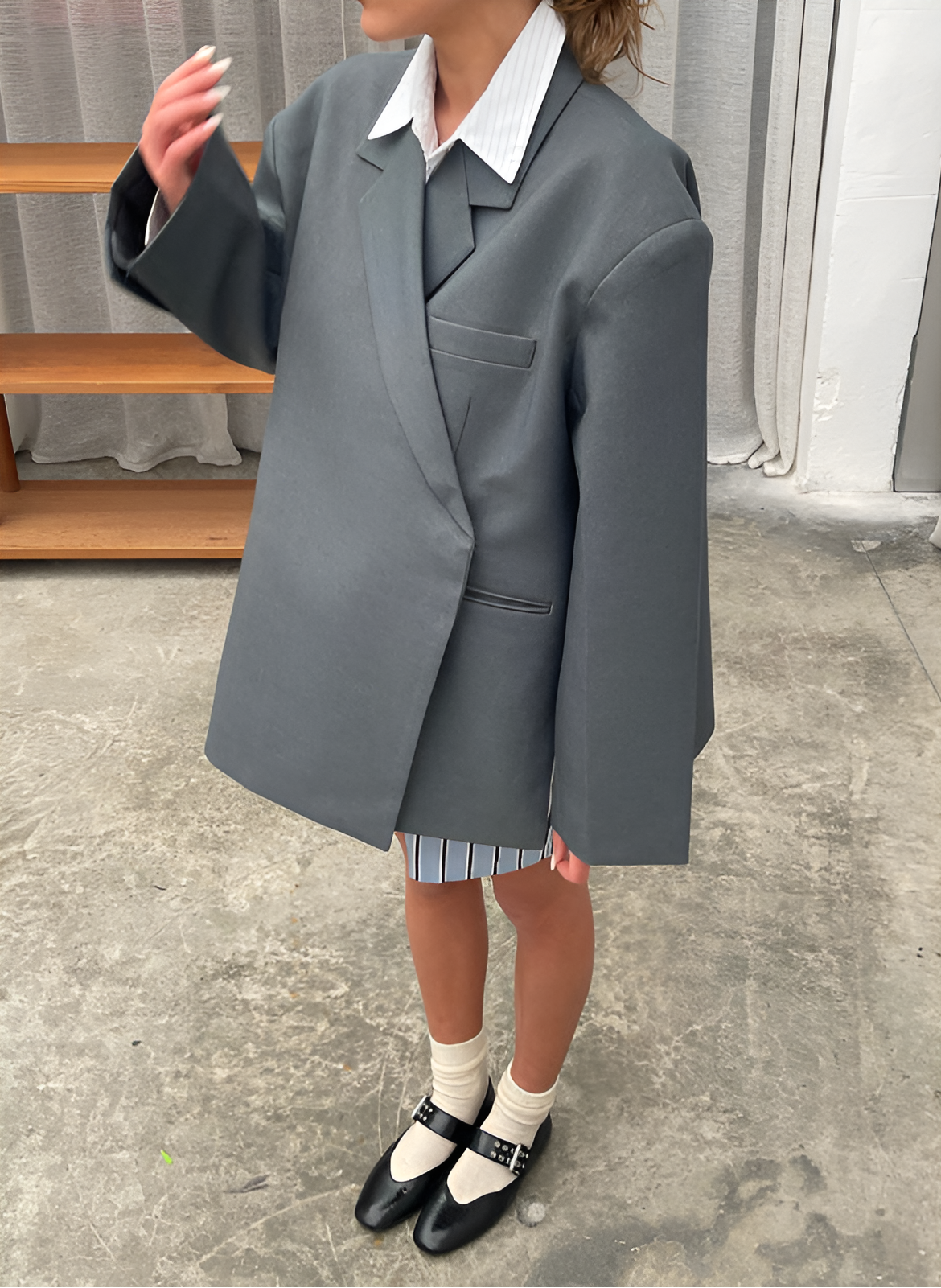 Ladies Classic Single Button Coat