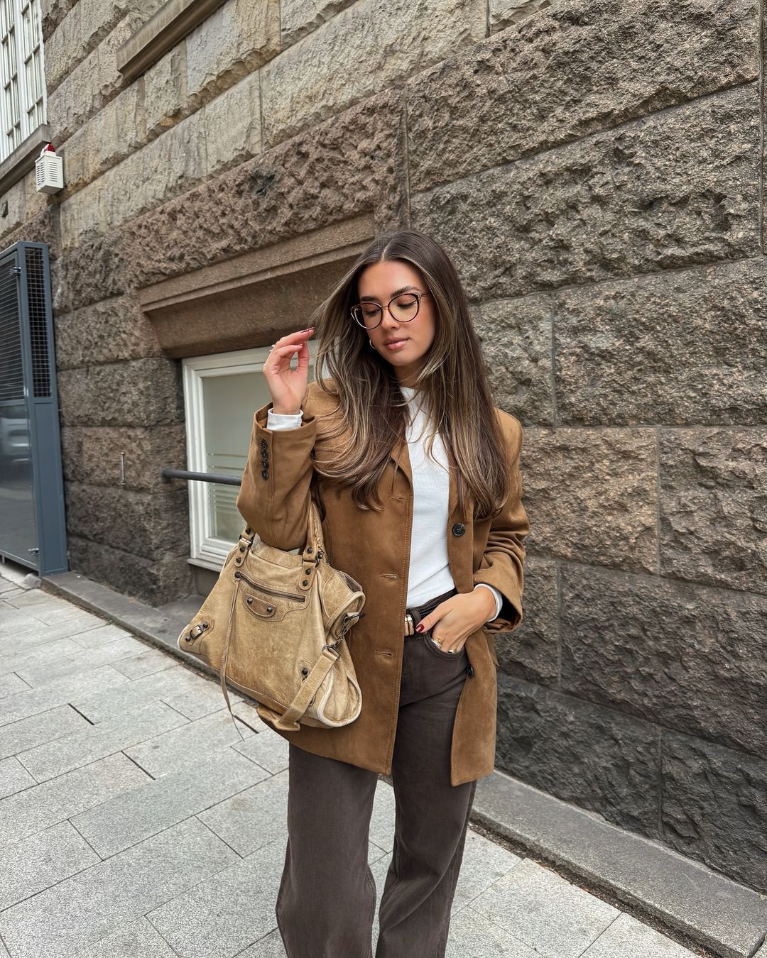 Ladies Classic Lapel Button Front Jacket