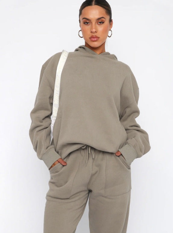 Ladies Comfortable Sweat Suit with Hoodie and Trousers - Nocini