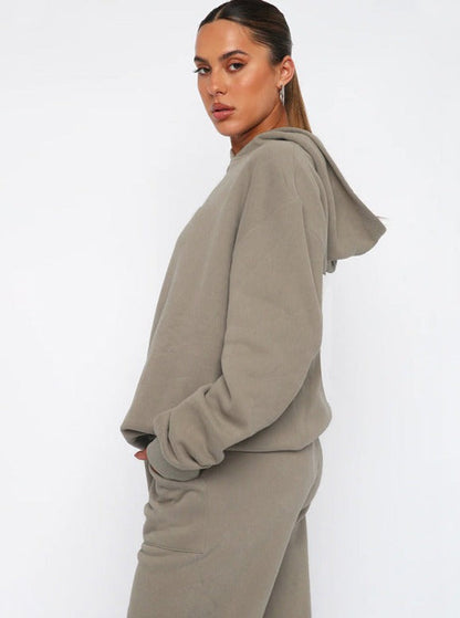 Ladies Comfortable Sweat Suit with Hoodie and Trousers