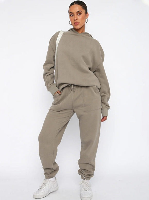 Ladies Comfortable Sweat Suit with Hoodie and Trousers