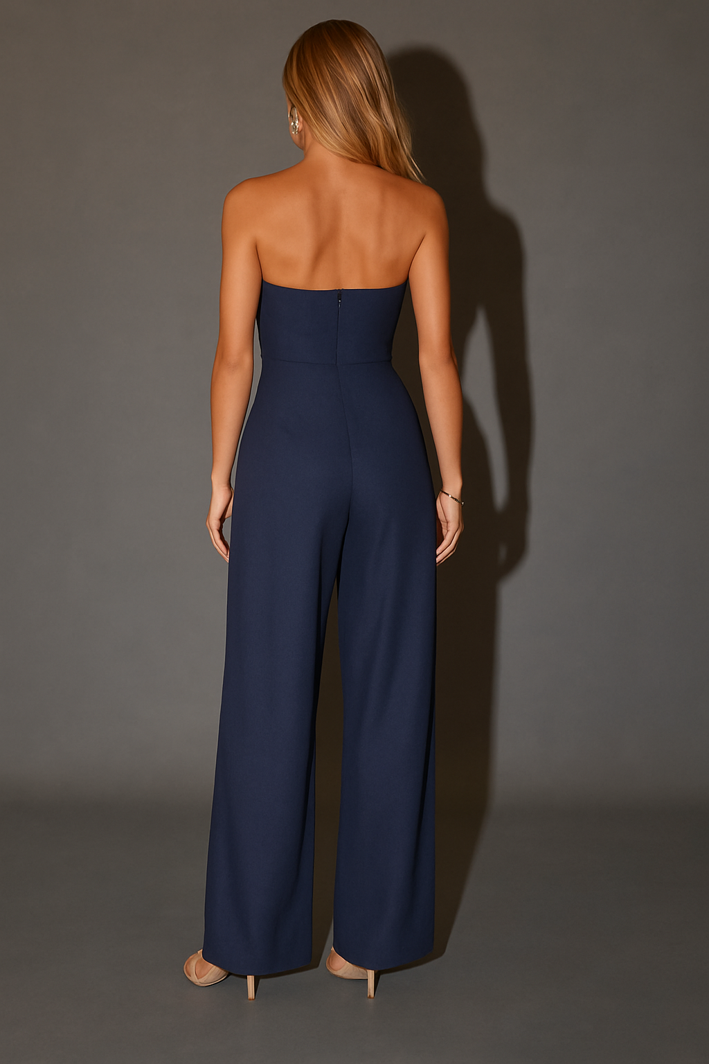 Sleeveless Women's Jumpsuit with Straight Leg Design