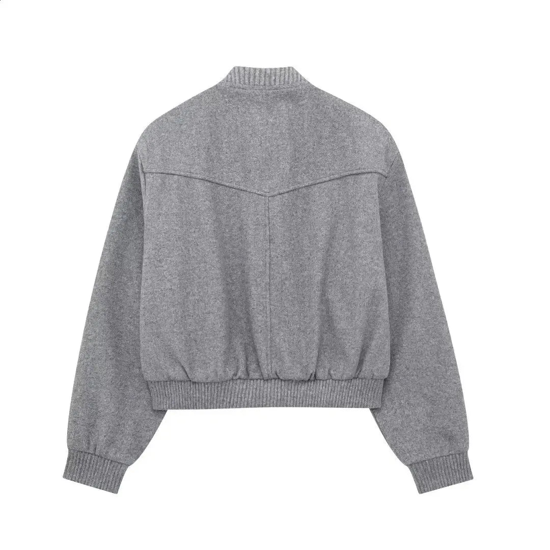 Ladies' Short Zip Up Windbreaker Jacket