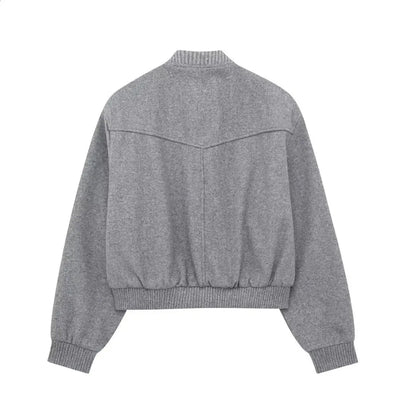 Ladies' Short Zip Up Windbreaker Jacket
