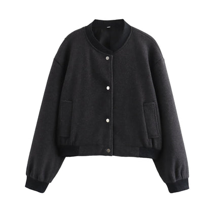 Ladies' Short Zip Up Windbreaker Jacket