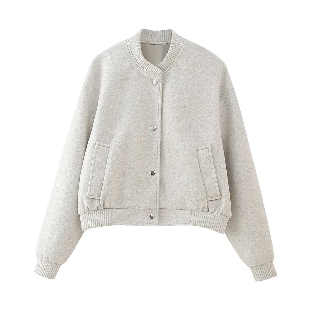 Ladies' Short Zip Up Windbreaker Jacket