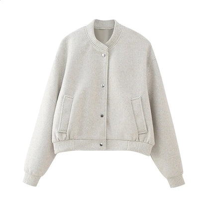 Ladies' Short Zip Up Windbreaker Jacket